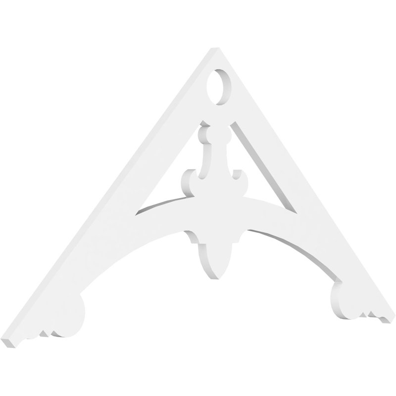 Pignon en PVC de qualité architecturale Sellek, H 24 po x l 48 po x P 1 po, 12 / 12