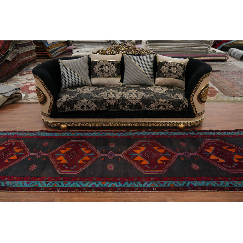 Tapis de couloir oriental géométrique 4 x 13
