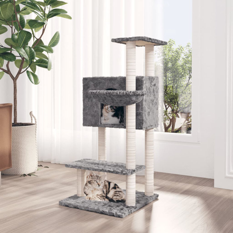 110cm Fischer Cat Condo, Light Grey