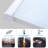 Jenafir 55.1'' Glass Top Computer Desk Home Office Gaming Writing Desk-450979423