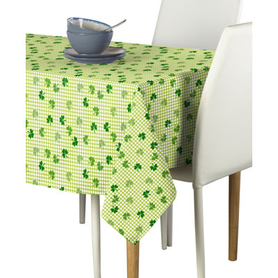 Chayla Shamrocks Gingham Check Tablecloth