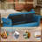 CHIRA  Blue Velvet Bedroom Bench, Bed Bench with Button-Tufted Large Upholstered Storage Bench Ottoman-374233676