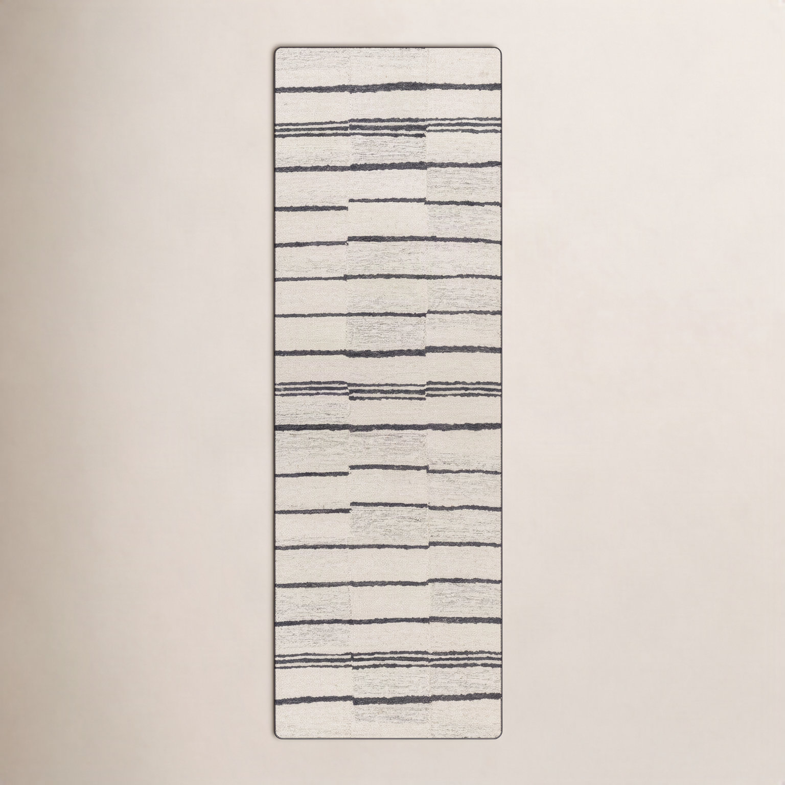 Rune Hand-Tufted Striped Rug, Runner 2'6" x 8'