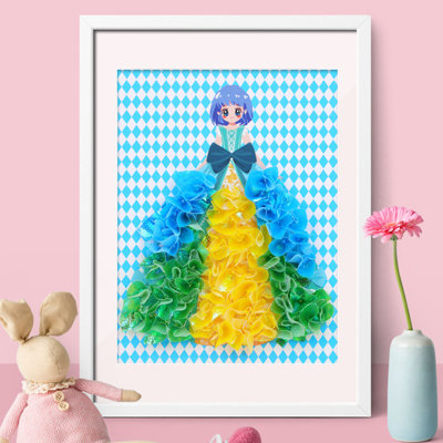 4 Pcs Kids Princess Dress Up Theme Art And Crafts Set For Boys Age 4-12 Puzzle Poke In Painting DIY Animals Toy Gift For Activity Game Birthday