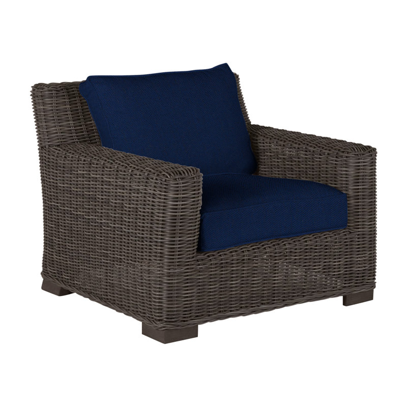 Méridienne rustique tissée - noyer noir, Welt, Velours indigo, Noyer noir