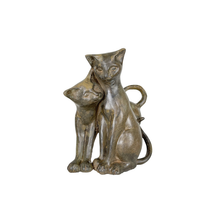 Bronze Double Cats Sculpture