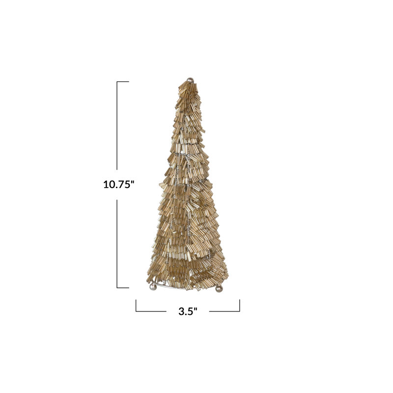Arbre de Noël en fil de verre et perles