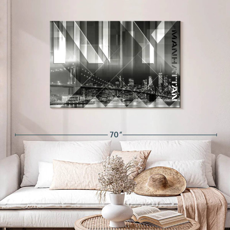 Vue moderne sur le pont de Brooklyn Sireci, H 30 po x l 45 po