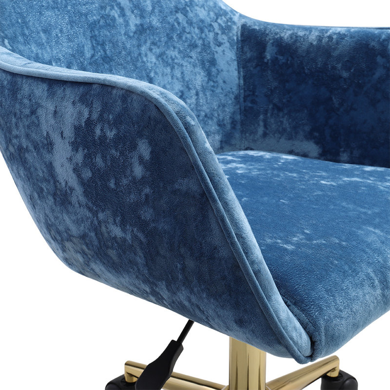 Agrim Velvet Office Chair, Blue