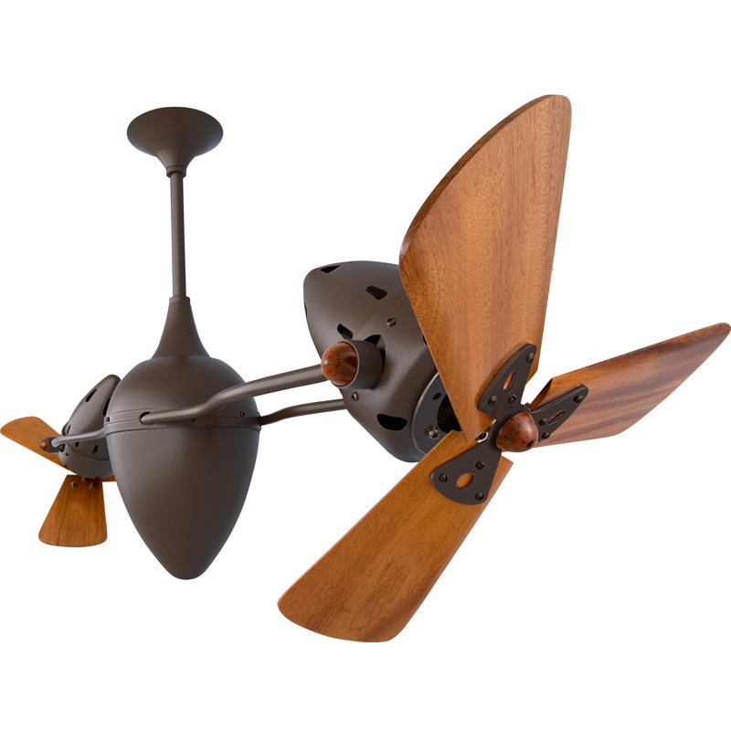 48" Ar Ruthiane 3 Blade Ceiling Fan, Bronzette