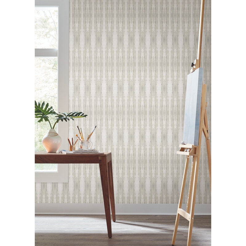 Striped Wallpaper Double Roll, Natural