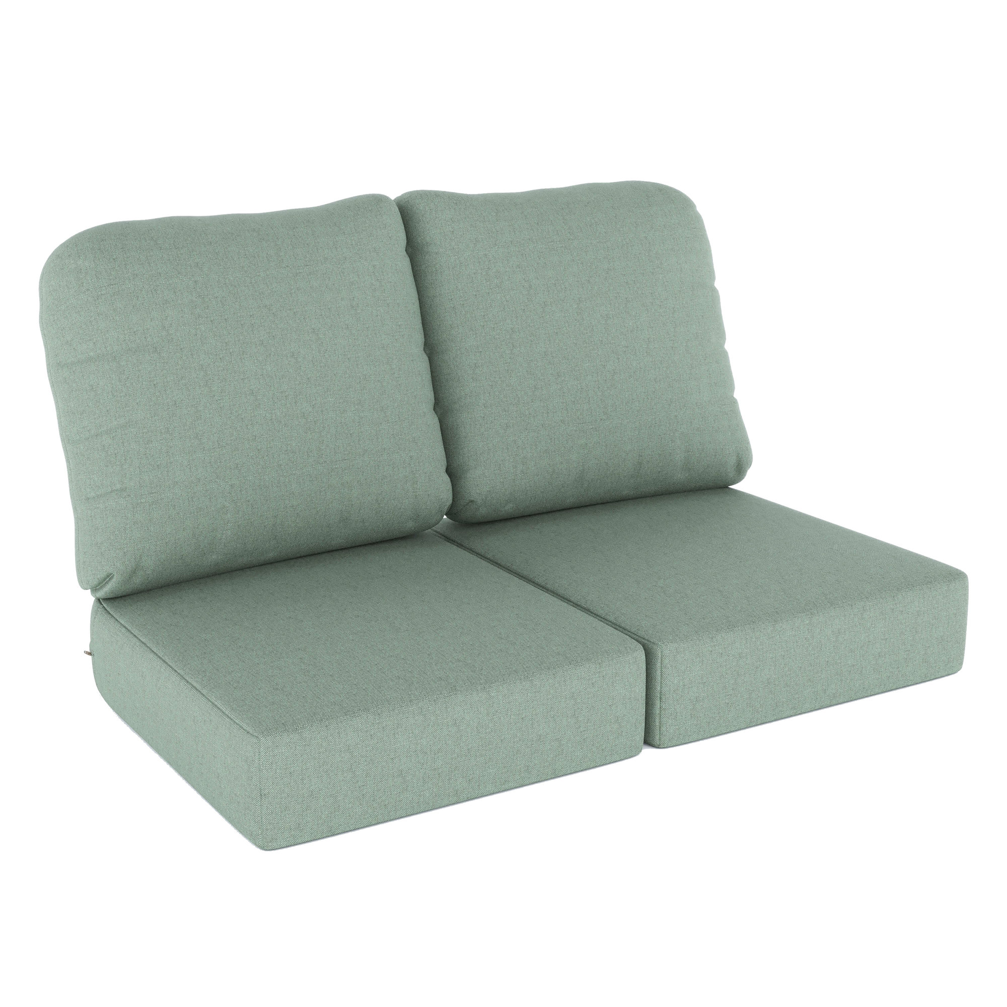 Amala Indoor/Outdoor Sunbrella® Loveseat Cushion, Canvas Spa Sunbrella® Canvas
