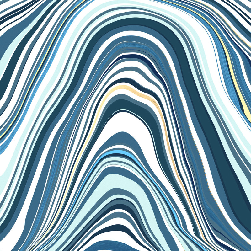 Bleu marbré, L 12 po x H 12 po