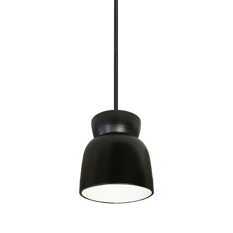 (6) Luminaire suspendu en forme de sablier, Noir mat, Noir mat carbone