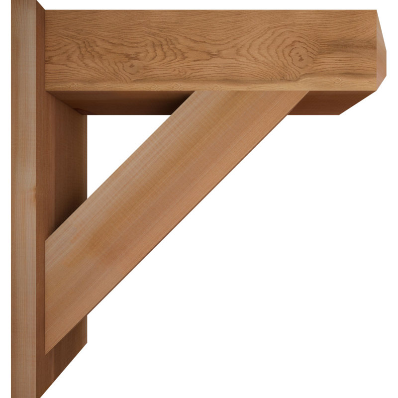 Artisan traditionnel en bois rustique, Cèdre rouge occidental l 7 1/2 po (lisse), P 26 po x H 26 po