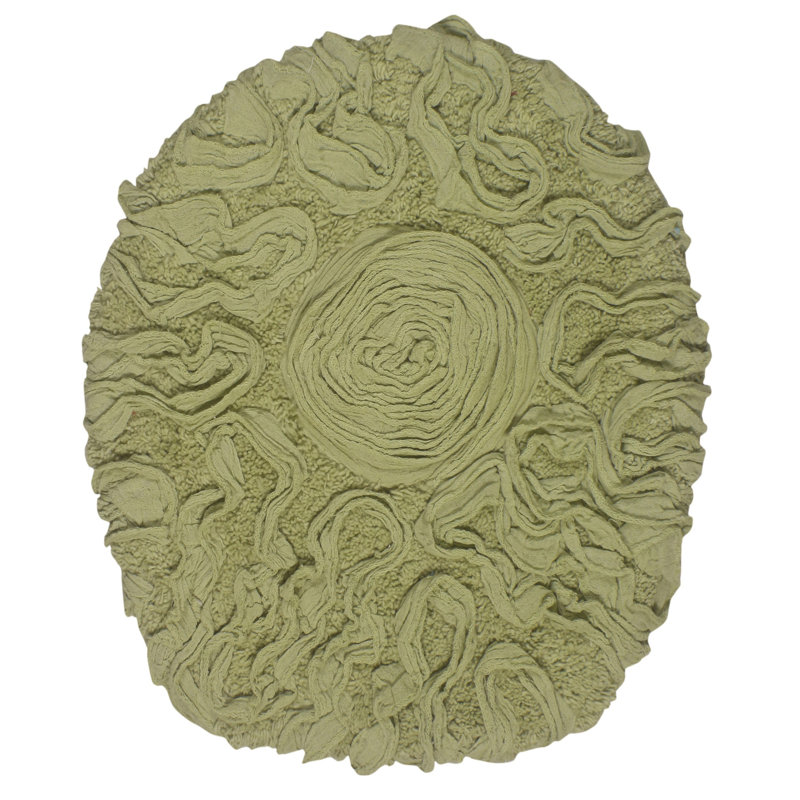 Couvercle de toilette 100% coton Homeka Weavers Franciska - 18 po x 18 po, Vert