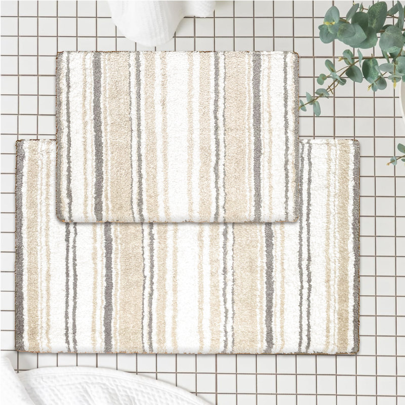 Tapis pour salle de bain Lermitage, Gris/beige