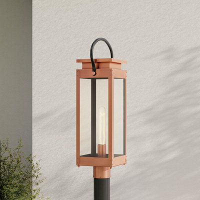 Aristarco Stained Glass Transparent Lantern Head Post Lantern