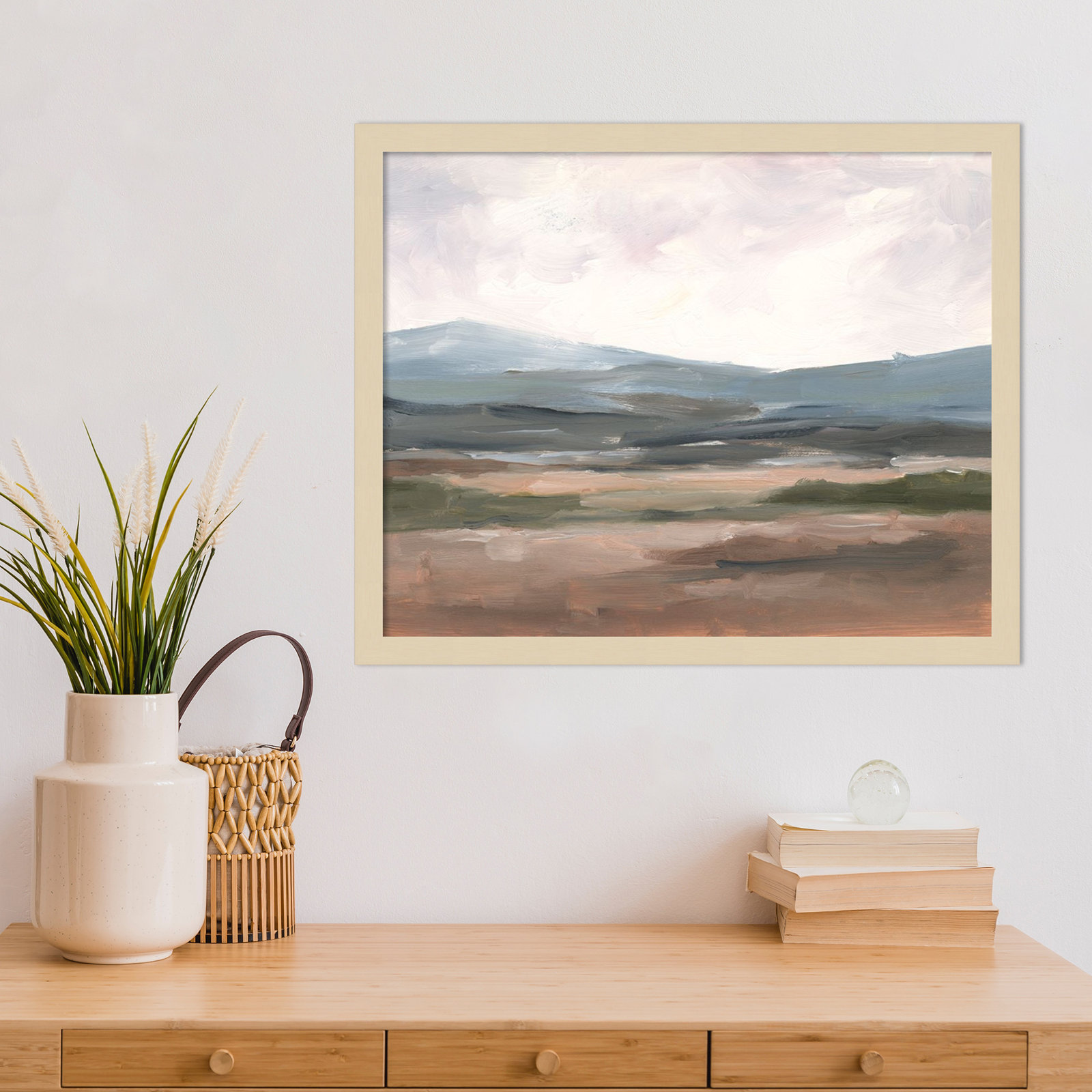 Ethan Harper "Serene Mountain Study I" Print, Brown, 17" H x 21" W
