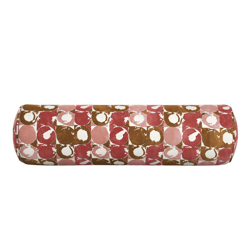 Coussin Birstall, H 9 po x l 48 po, Rose géométrique