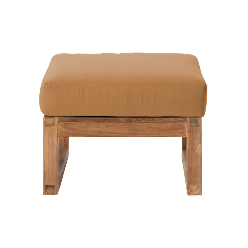 Venice Outdoor Teak Ottoman, Camel
