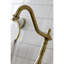 Kingston Brass English Country Two-Handle 3-Hole Deck Mount Bridge Kitchen Faucet with Brass Side Sprayer-58848590