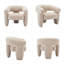 Fauteuil moderne rembourré à larges accents-1242646639