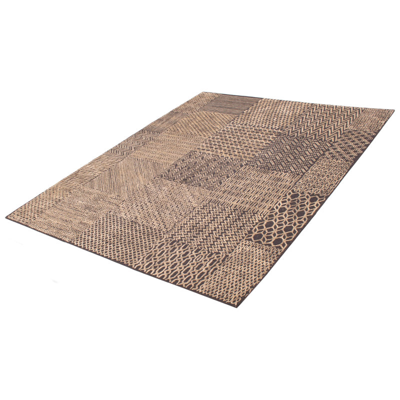 Tapis unique en laine taupe 8 pi 3 po x 10 pi 3 po Grogan