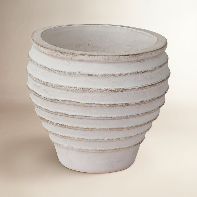 Ceramic Pot Planter, 10.5" H x 11.25" W x 11.25" D
