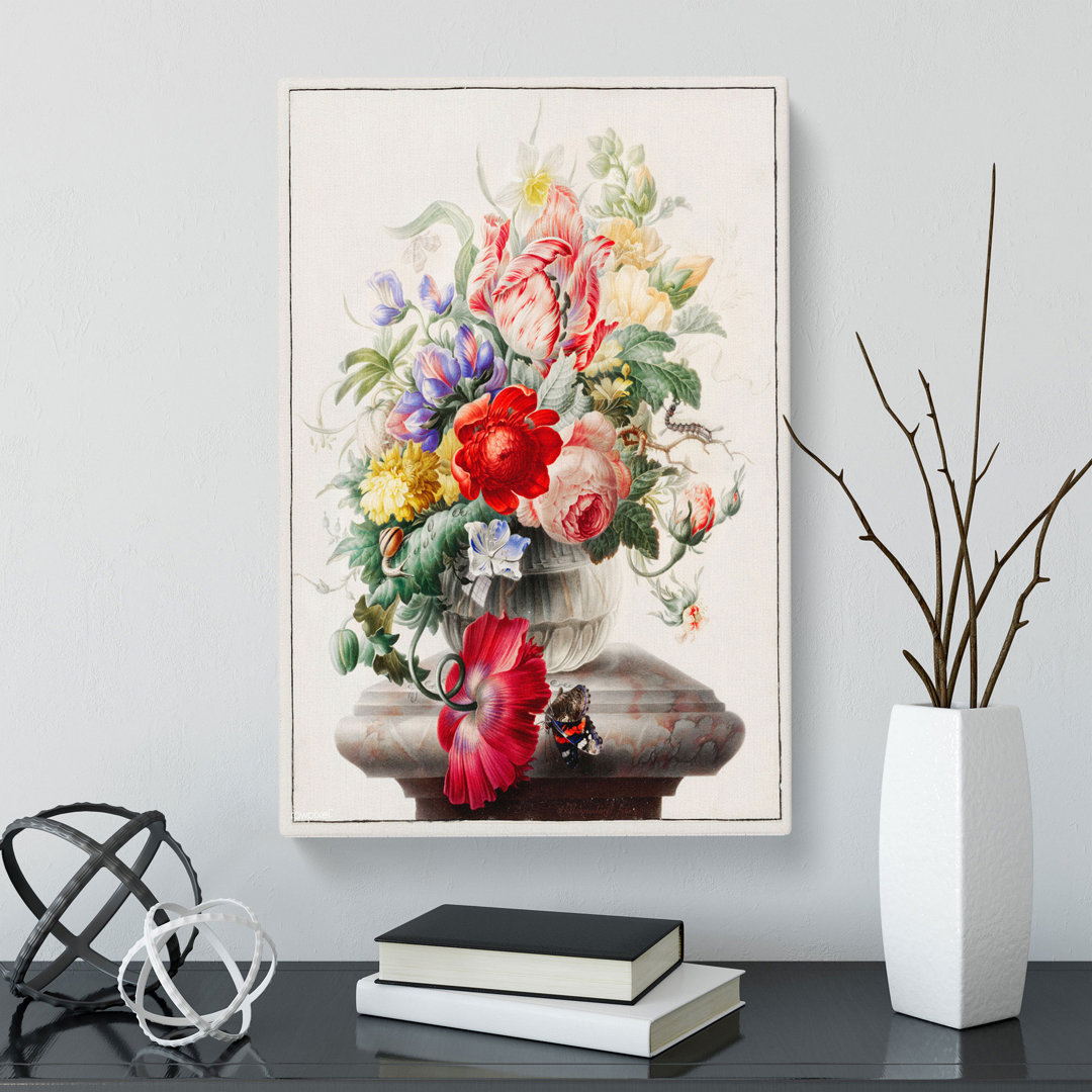 Vase Of Flowers by Herman Henstenburgh - Wrapped Canvas
