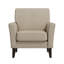 Fauteuil d'appoint Dorset avec dossier capitonné et pieds en bois massif-1686554356