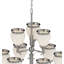 Lustre suspendu en nickel brossé 9 lumières Hyde Park