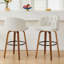 Ensemble de 2 tabourets de bar pivotants à hauteur de comptoir, 2 chaises d'îlot de cuisine modernes avec dossier large, pieds en bois massif et garniture cloutée-604296113-604296114