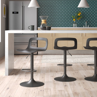 Vahig Swivel Adjustable Height Counter Stool with Metal Frame