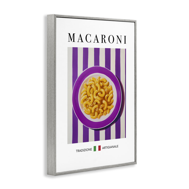 Giclée de pâtes traditionnelles Macaroni, design par Andreas Magnusson, H 30 po x l 20 po, Estampe numérique Farmhouse