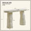 Console de conception moderne, table en imitation pierre, table d'entrée en fibre de verre avec pieds irréguliers pour le salon, couloir