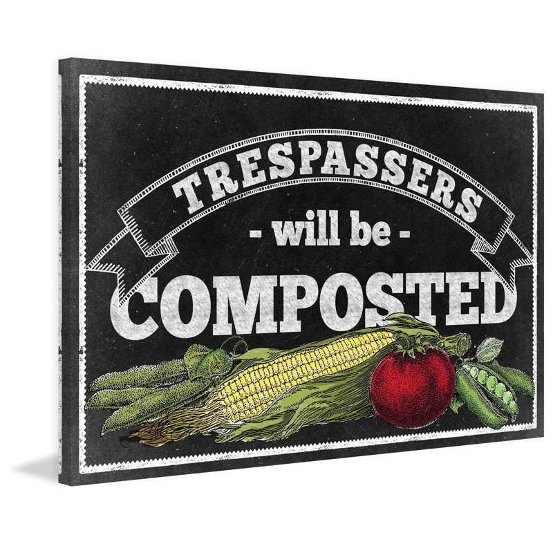 Craie Veggies - impression sur toile tendue, H 12 po x l 18 po x 1,5 po