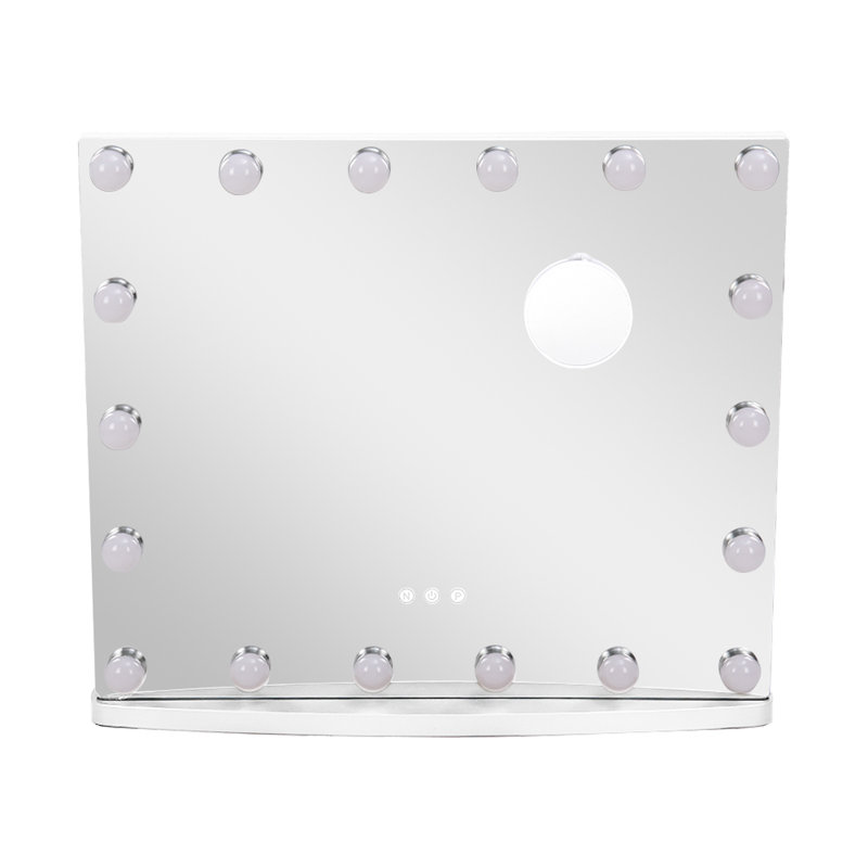 Muscatine Metal Flat Floor Mirror, White
