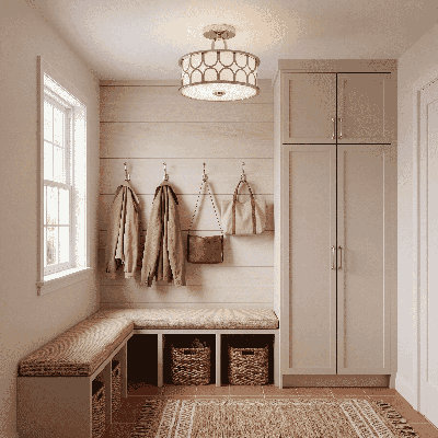 Bayberry 2-Light Ceiling Light in Natural Brass
