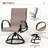 6 - Person Aluminum Outdoor Dining Dining Set With Sunbrella Swivel Rocking Dining Armchairs-112324262