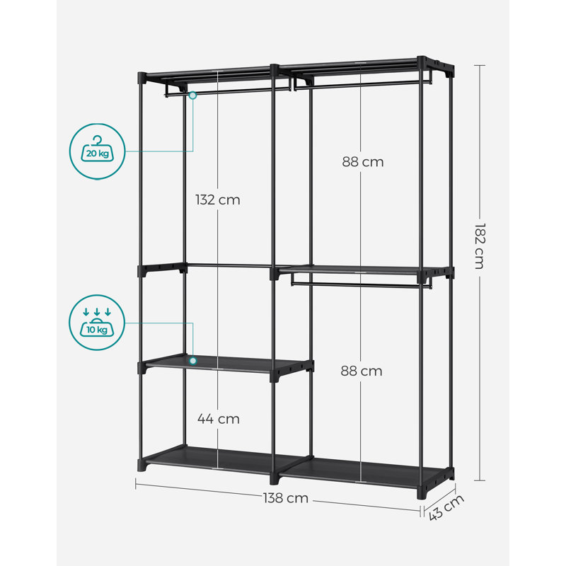Westendorf 138cm Clothes Racks, Black