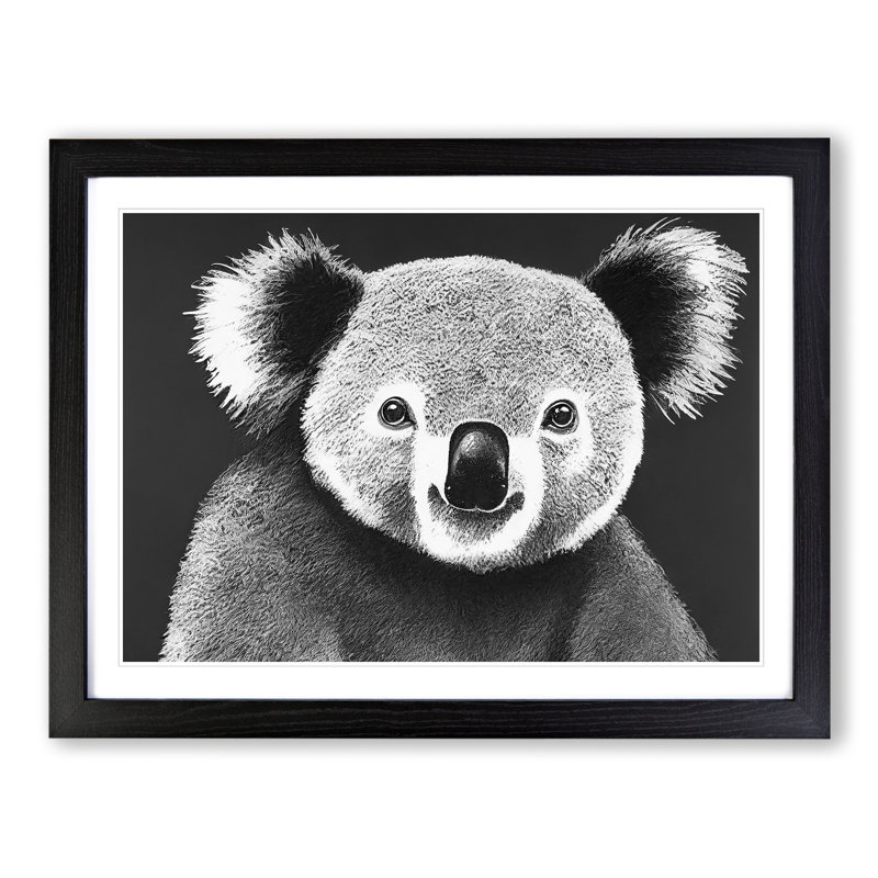 Koala Bear - Framed Print, Black Framed, 34cm H x 46cm W