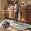 Tapis de cuisine rétro anti-fatigue floral avec envers antidérapant (ensemble de 2)-1791149725