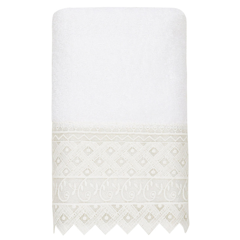 Débarbouillette en coton Aiden, Blanc