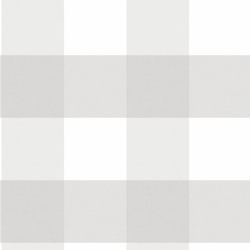 Rouleau de papier peint texturé L 33 pi x l 20,5 po Bannruod Gingham, L 18 po x l 20,5 po, Gris