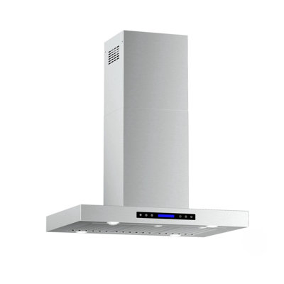 Fuhuoso 36 in. 900 CFM Island Mount Range Hood with 4 Lights,Remote,Touch Control LCD,Long-term Warranty in Stainless Steel