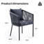 Chaise de patio d'extérieur avec coussin Wricker-1445862534