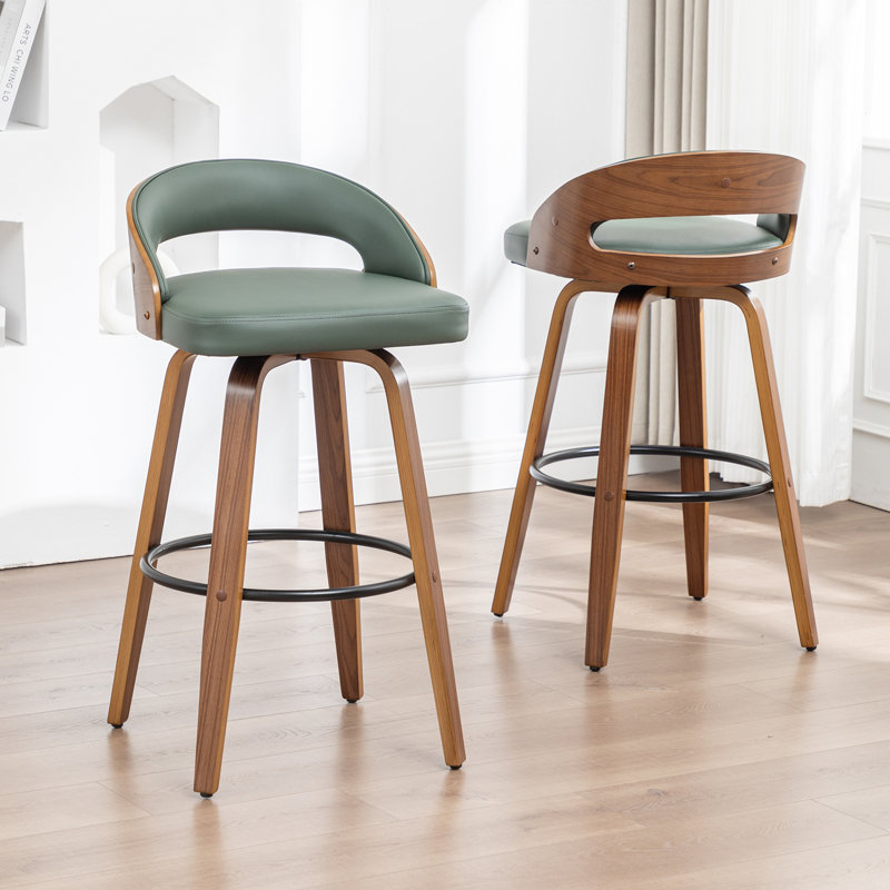Ensemble de tabourets de bar 2 pièces Modern Modern, Vert, Tabouret de comptoir (siège d’une hauteur de 25