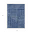 Tapis géométrique lavable intérieur / extérieur 5 pi x 8 pi bleu marine