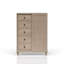 Ensemble de chambre à coucher à baldaquin 5 pièces avec commode, commode et miroir USB Moshay